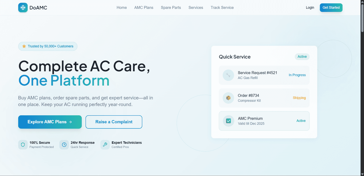 AC AMC Service Website